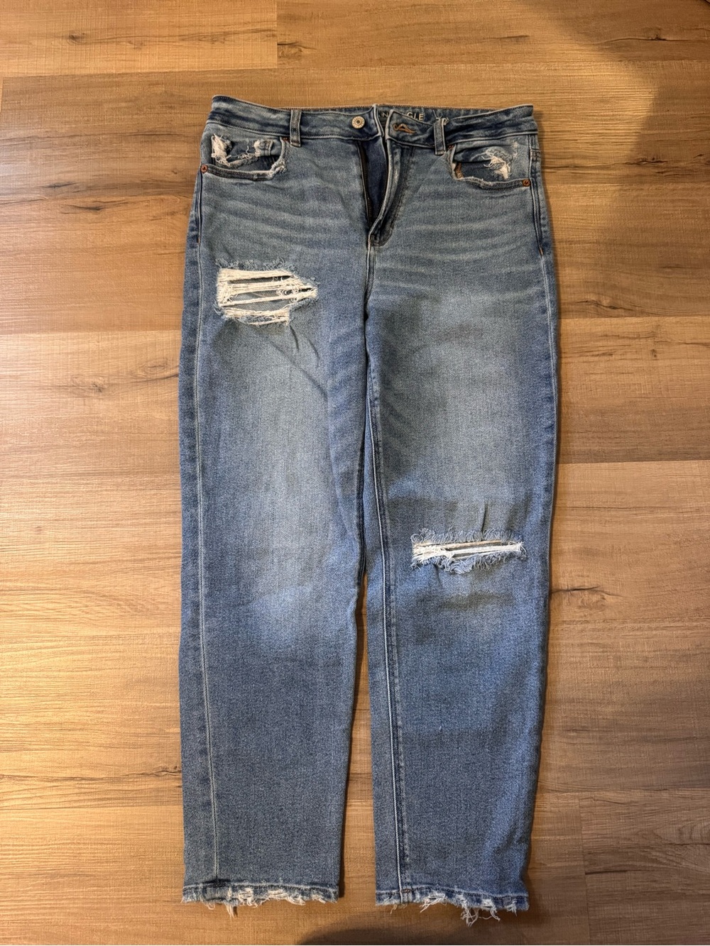 American Eagle Distressed Mom Jean